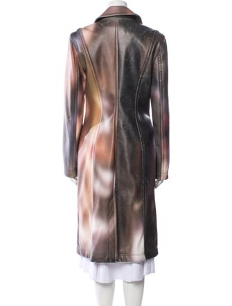 Puppets and Puppets Printed Faux Fur Coat