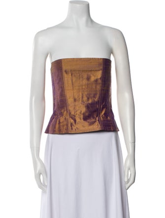 Puppets and Puppets Silk Printed Crop Top