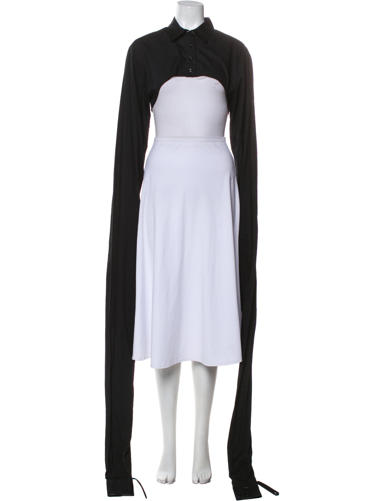 Puppets and Puppets Mock Neck Long Sleeve Crop Top