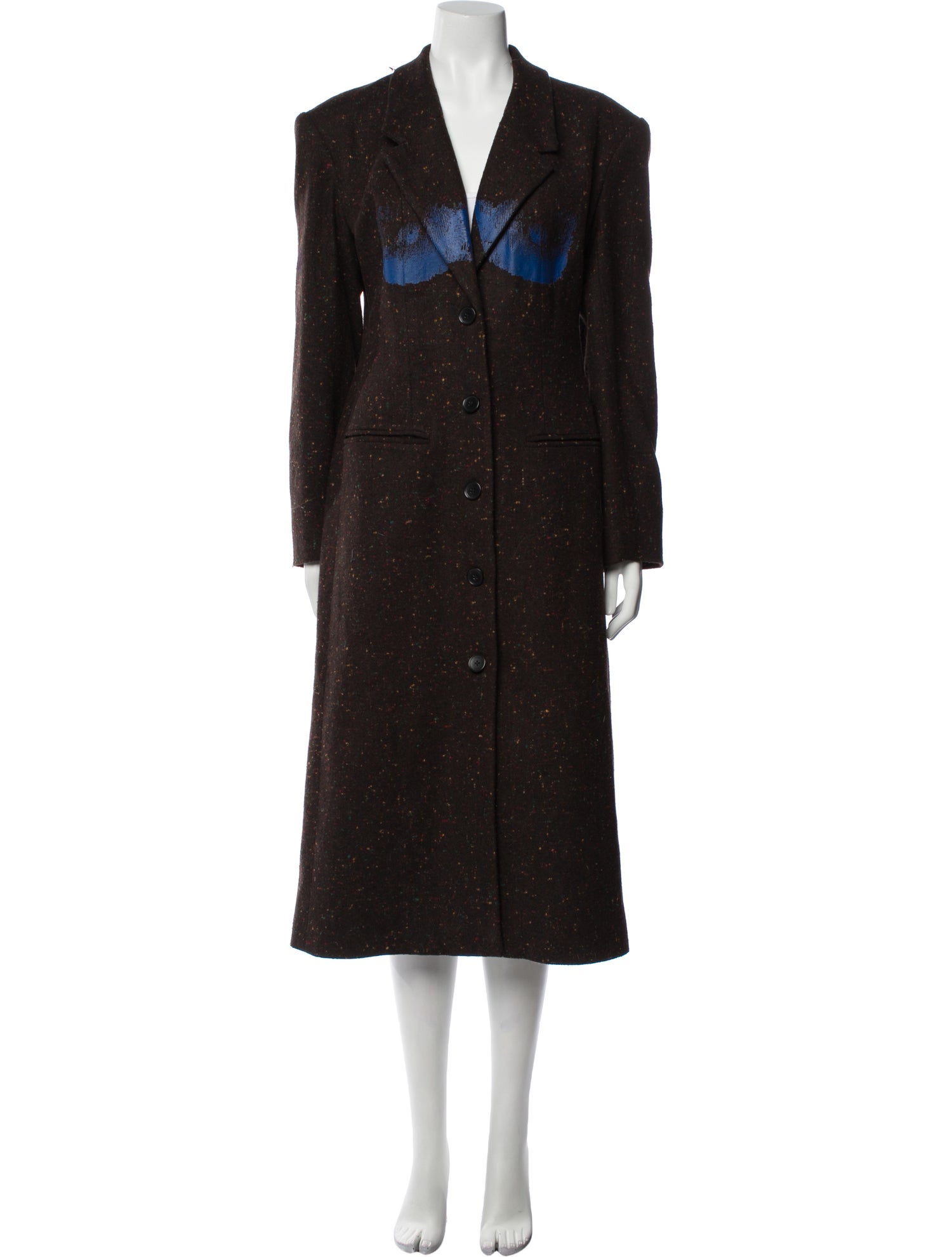 Puppets and Puppets Wool Printed Coat