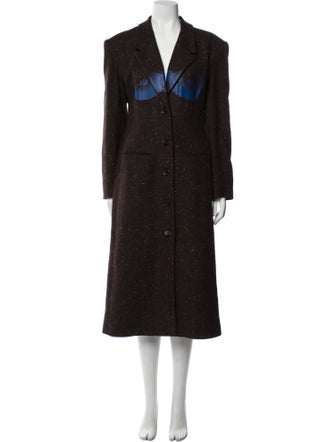 Puppets and Puppets Wool Printed Coat