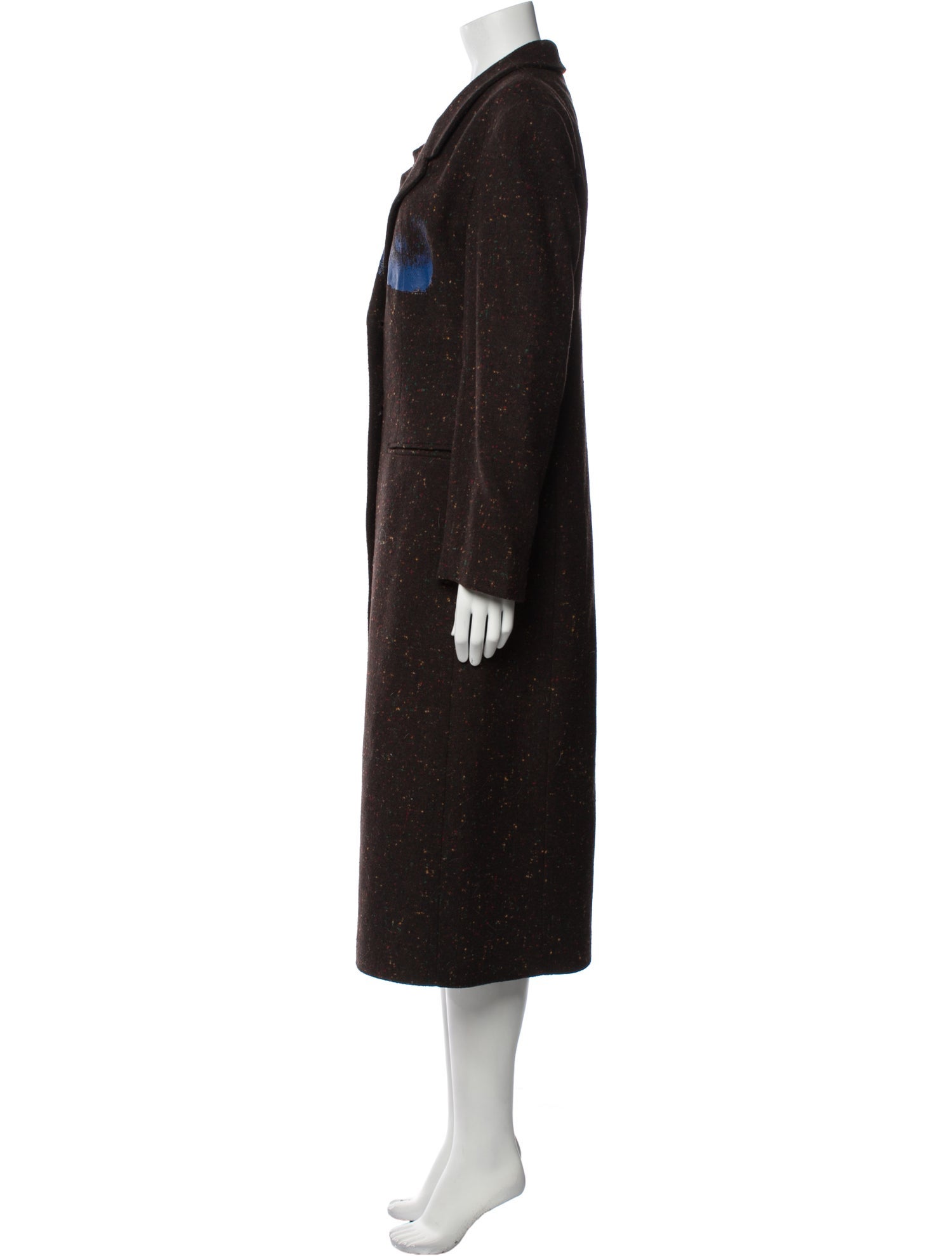 Puppets and Puppets Wool Printed Coat