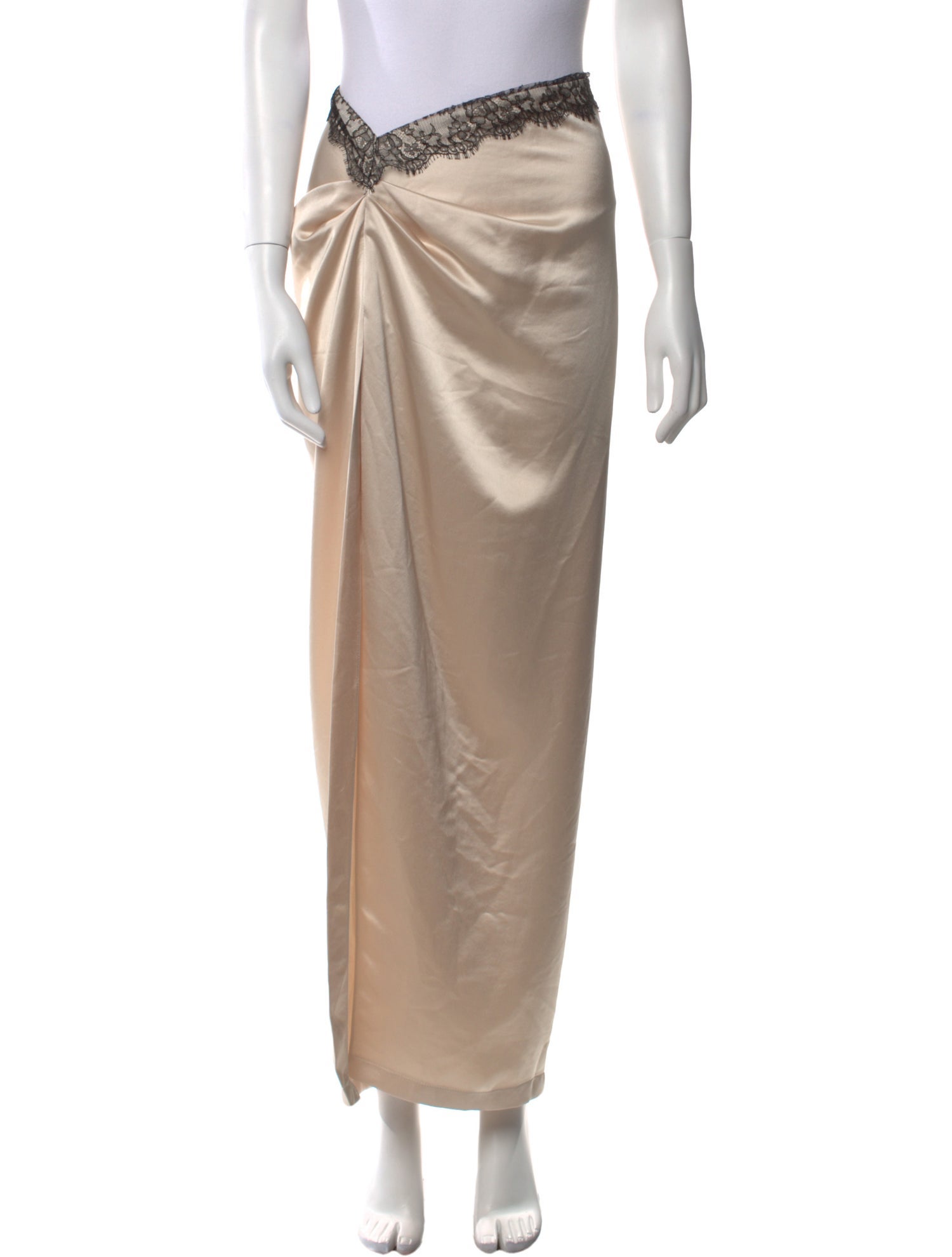 Puppets and Puppets Pleated Accents Long Skirt