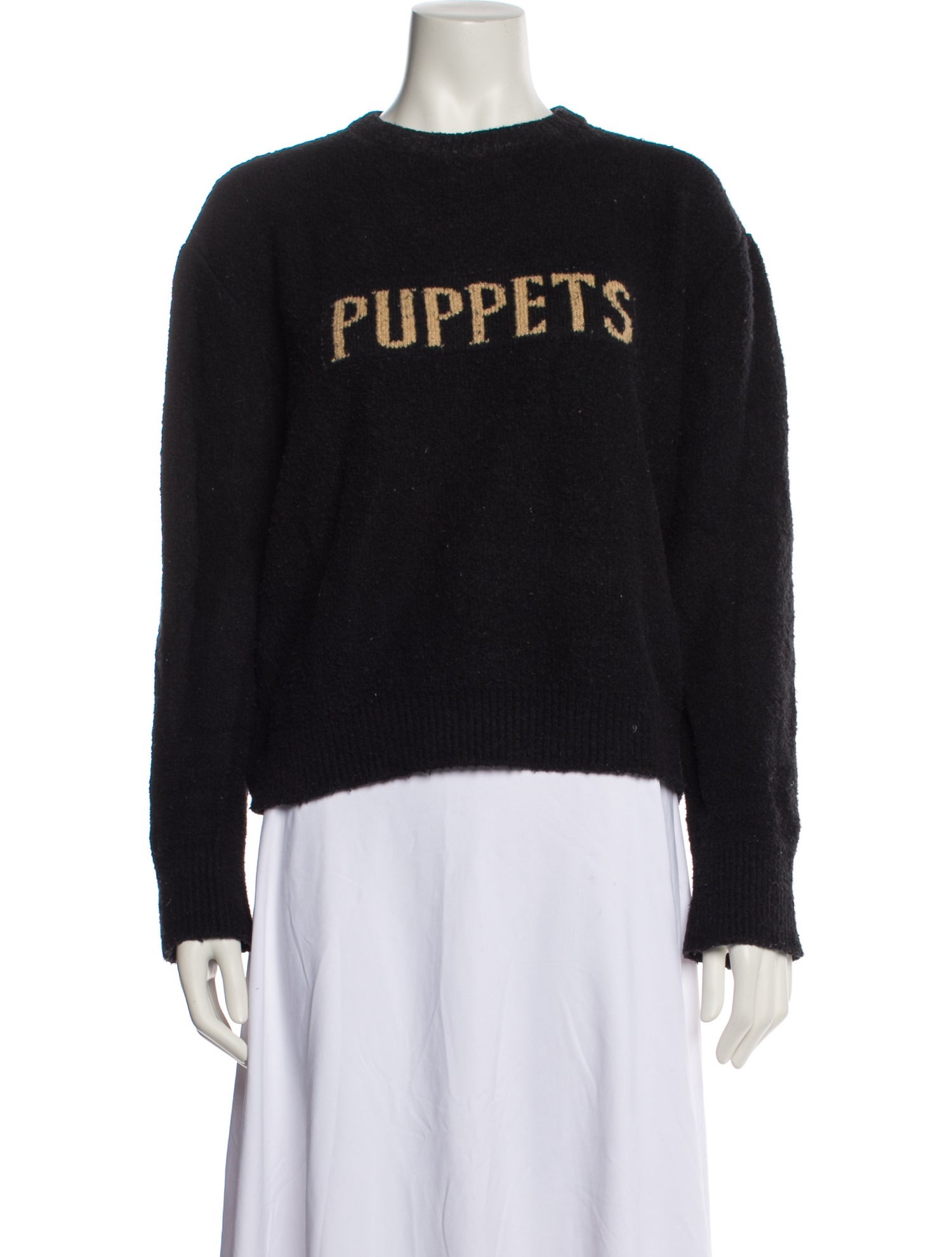 Puppets and Puppets Graphic Print Crew Neck Sweater