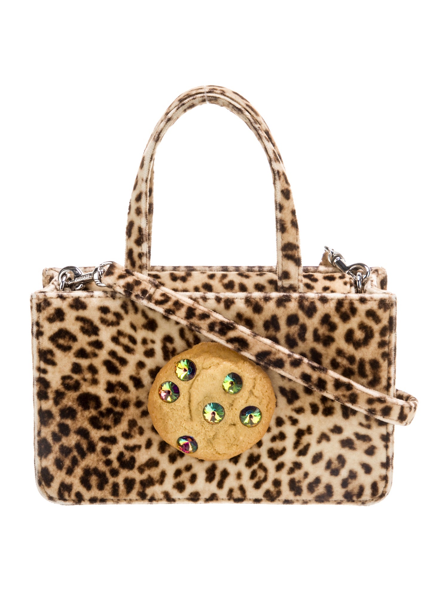 Puppets and Puppets Velvet Top Handle Bag