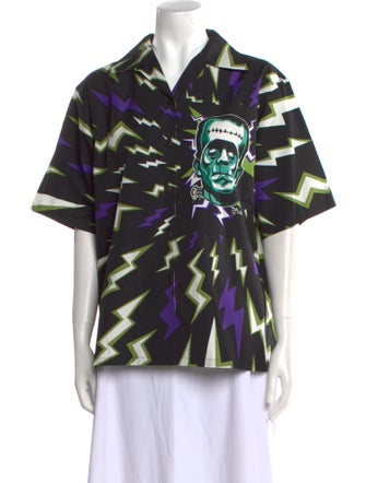 Prada x Universal Studios 2019 Printed Button-Up Top