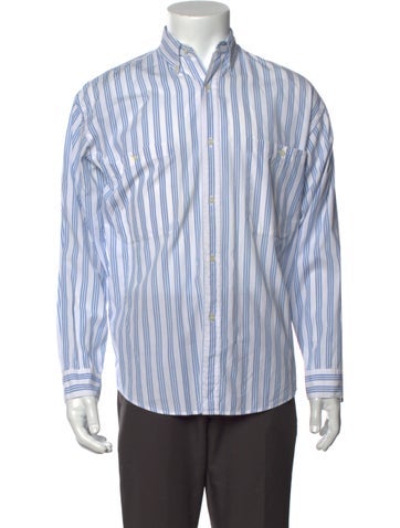 Paul Stuart Dress Shirts Striped Long Sleeve Shirt S