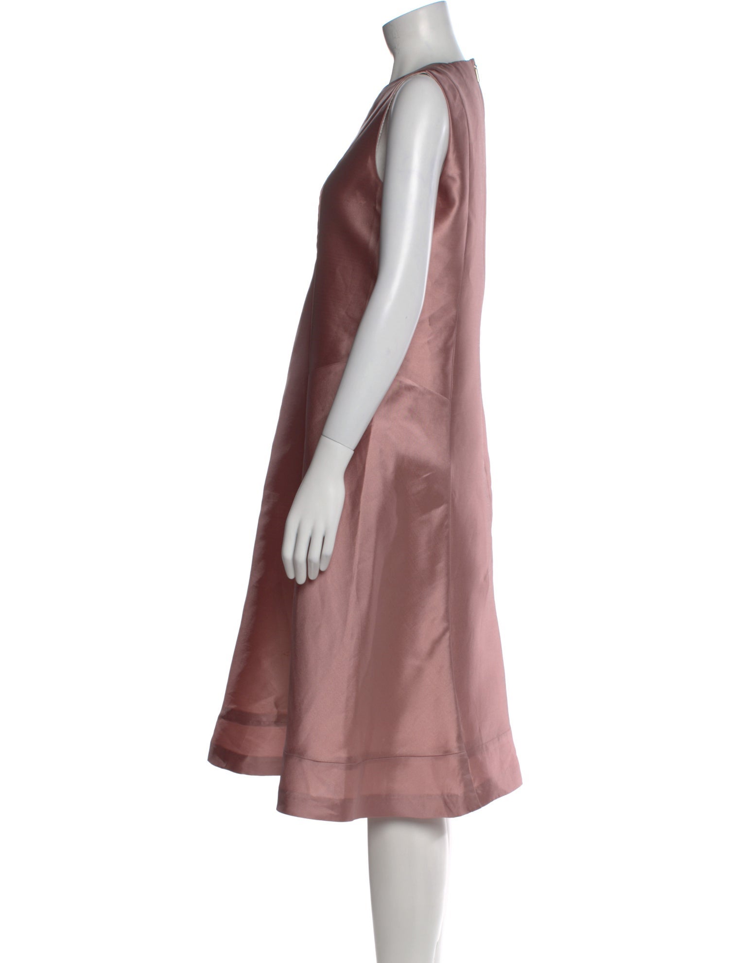 Paul Stuart Bateau Neckline Midi Length Dress