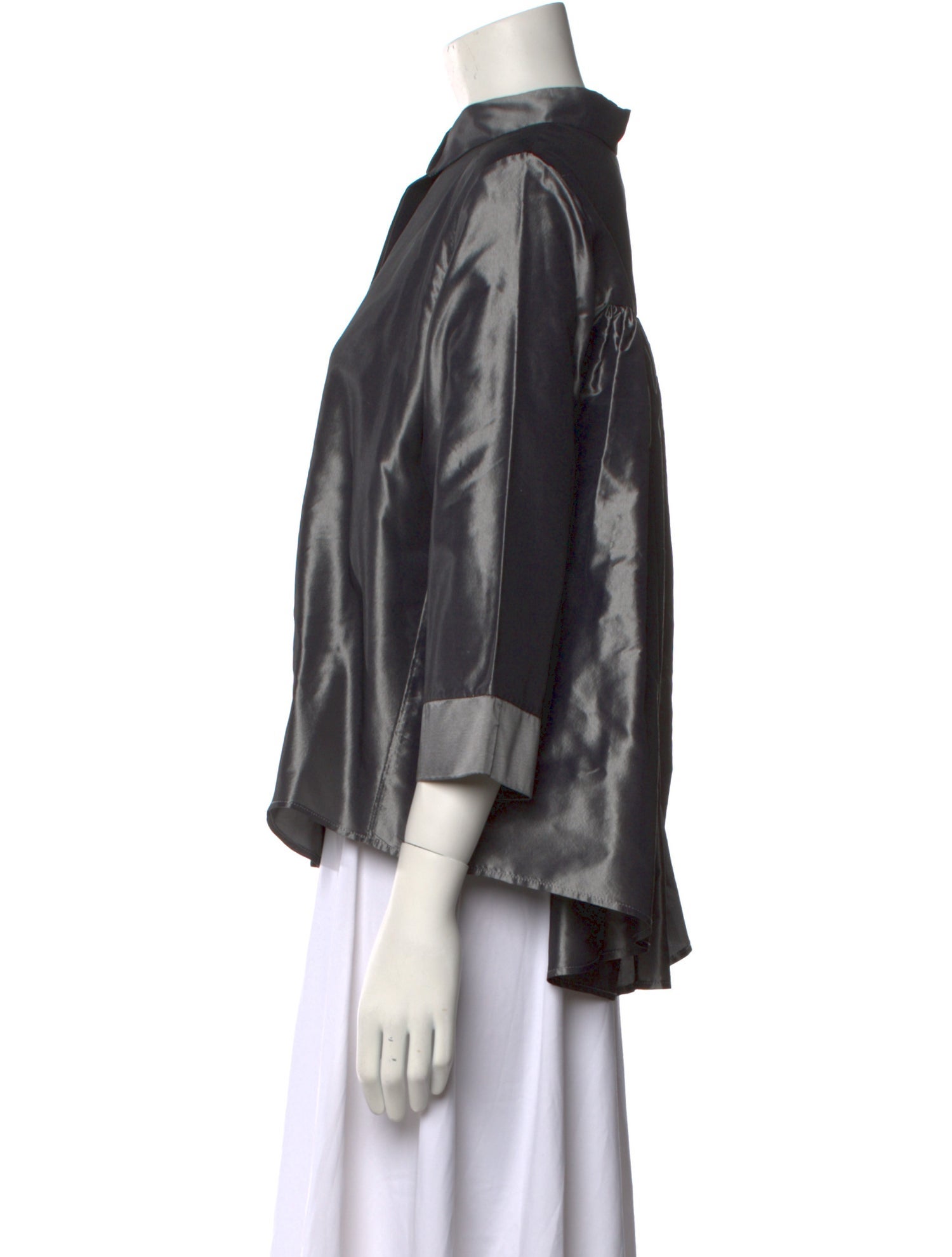 Paul Stuart Silk Mock Neck Blouse