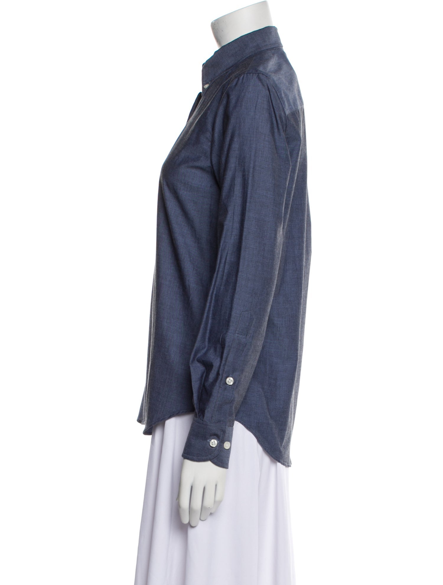 Paul Stuart Long Sleeve Button-Up Top