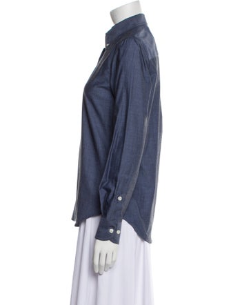 Paul Stuart Long Sleeve Button-Up Top