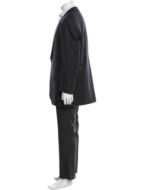 Paul Stuart Wool Plaid Print Blazer