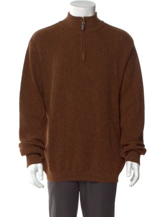 Paul Stuart Alpaca Mock Neck Polo Sweater