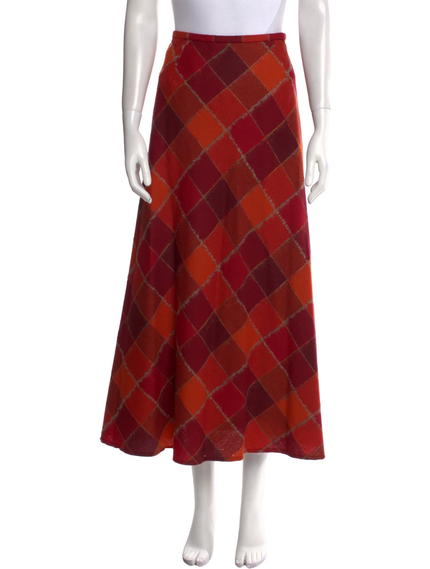 Paul Stuart Wool Midi Length Skirt
