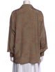 Paul Stuart Silk Long Sleeve Button-Up Top