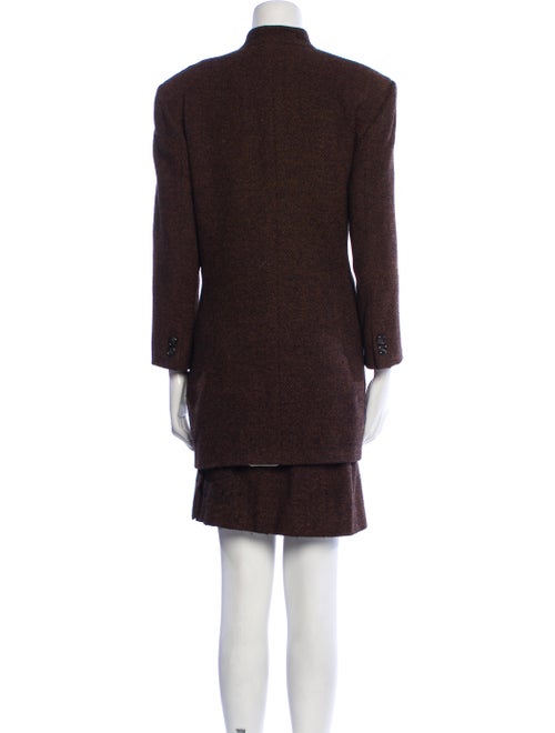 Paul Stuart Wool Tweed Pattern Skirt Suit