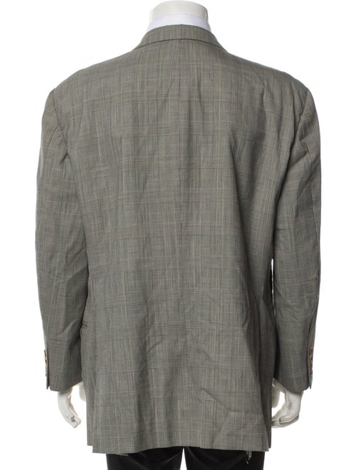 Paul Stuart Wool Plaid Print Blazer