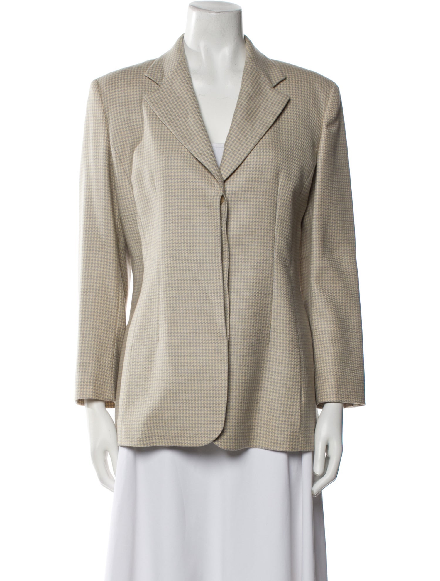 Paul Stuart Wool Houndstooth Print Blazer