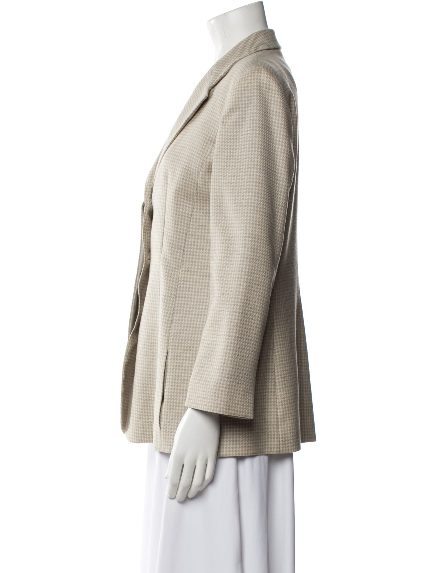 Paul Stuart Wool Houndstooth Print Blazer