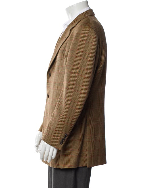 Paul Stuart Wool Plaid Print Blazer