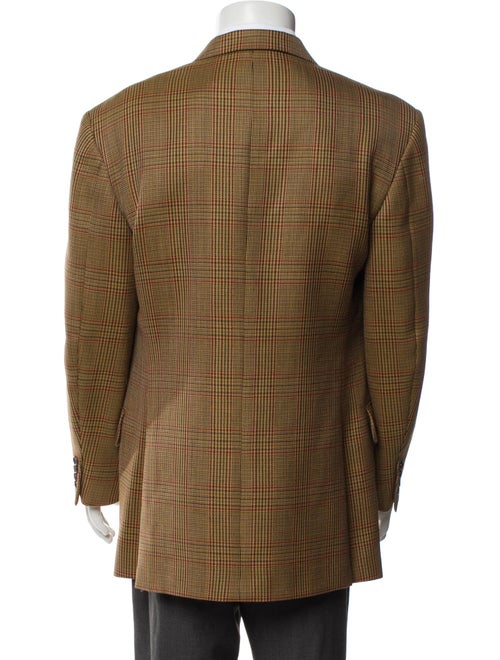 Paul Stuart Wool Plaid Print Blazer
