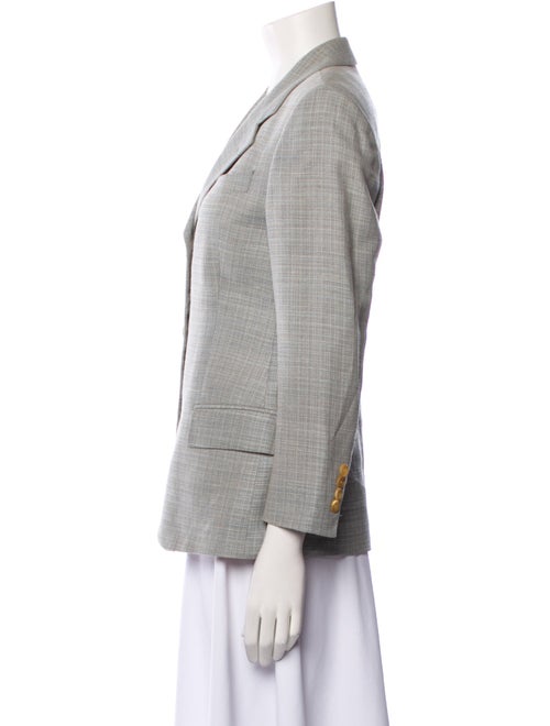 Paul Stuart Wool Plaid Print Blazer