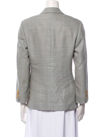 Paul Stuart Wool Plaid Print Blazer
