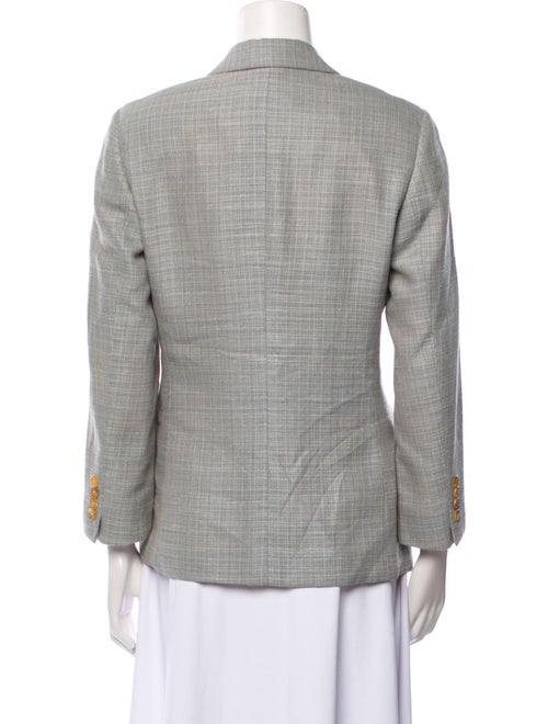 Paul Stuart Wool Plaid Print Blazer