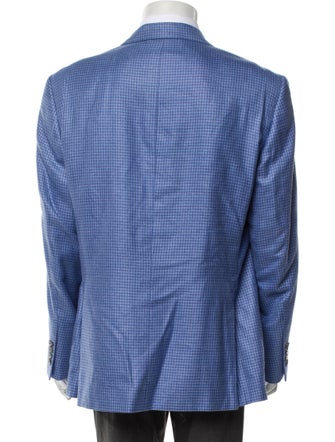 Paul Stuart Silk Houndstooth Print Blazer