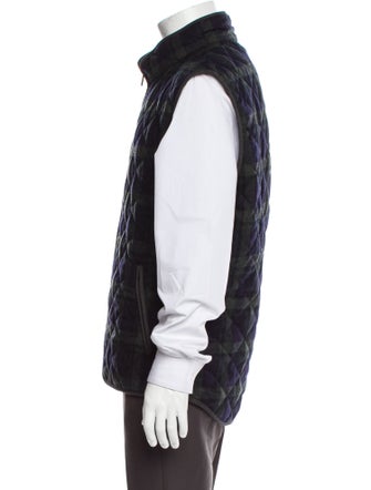 Paul Stuart Wool Plaid Print Vest