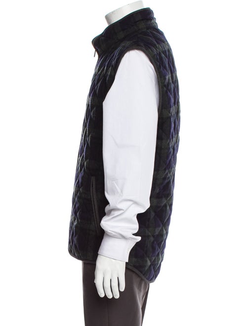 Paul Stuart Wool Plaid Print Vest