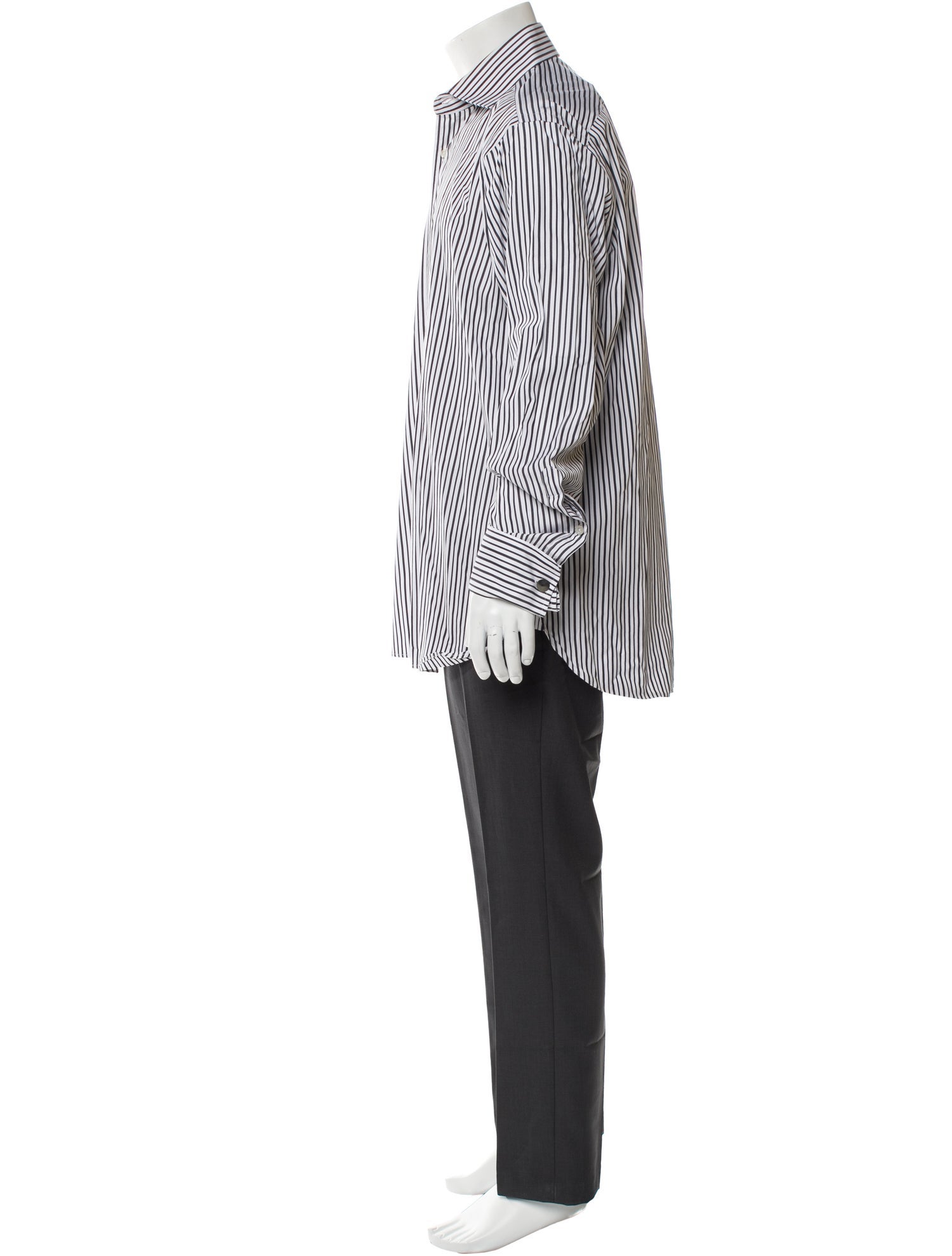 Paul Stuart Striped Long Sleeve Dress Shirt