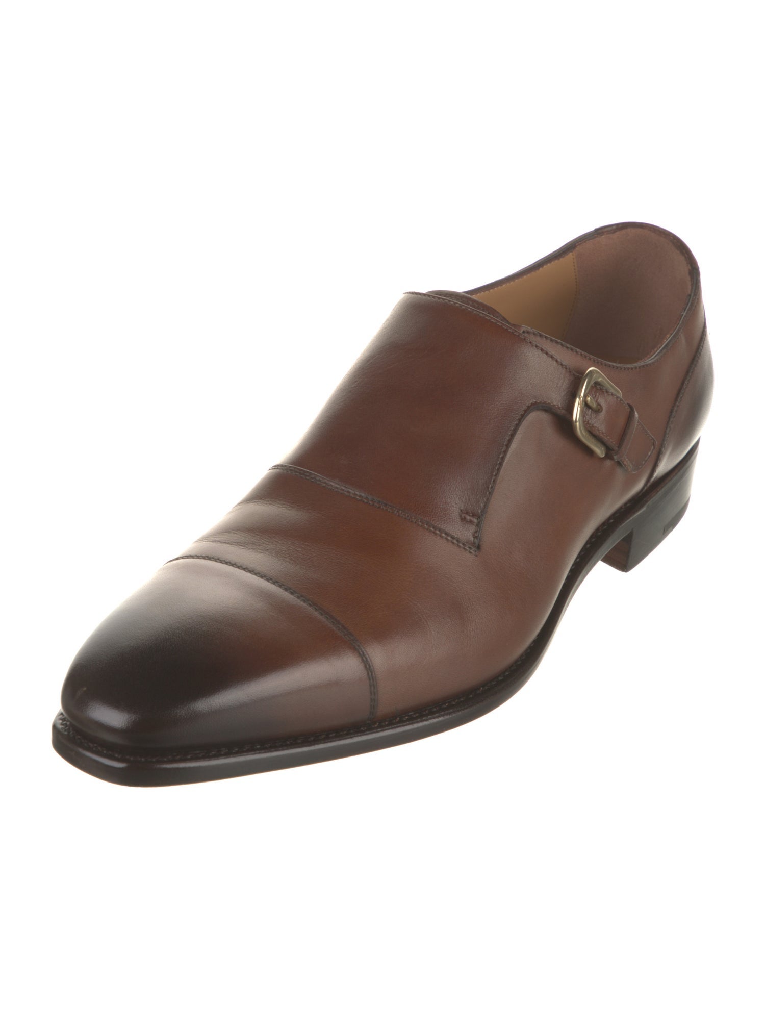 Paul Stuart Leather Monk Straps