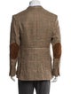Paul Stuart Linen Houndstooth Print Blazer