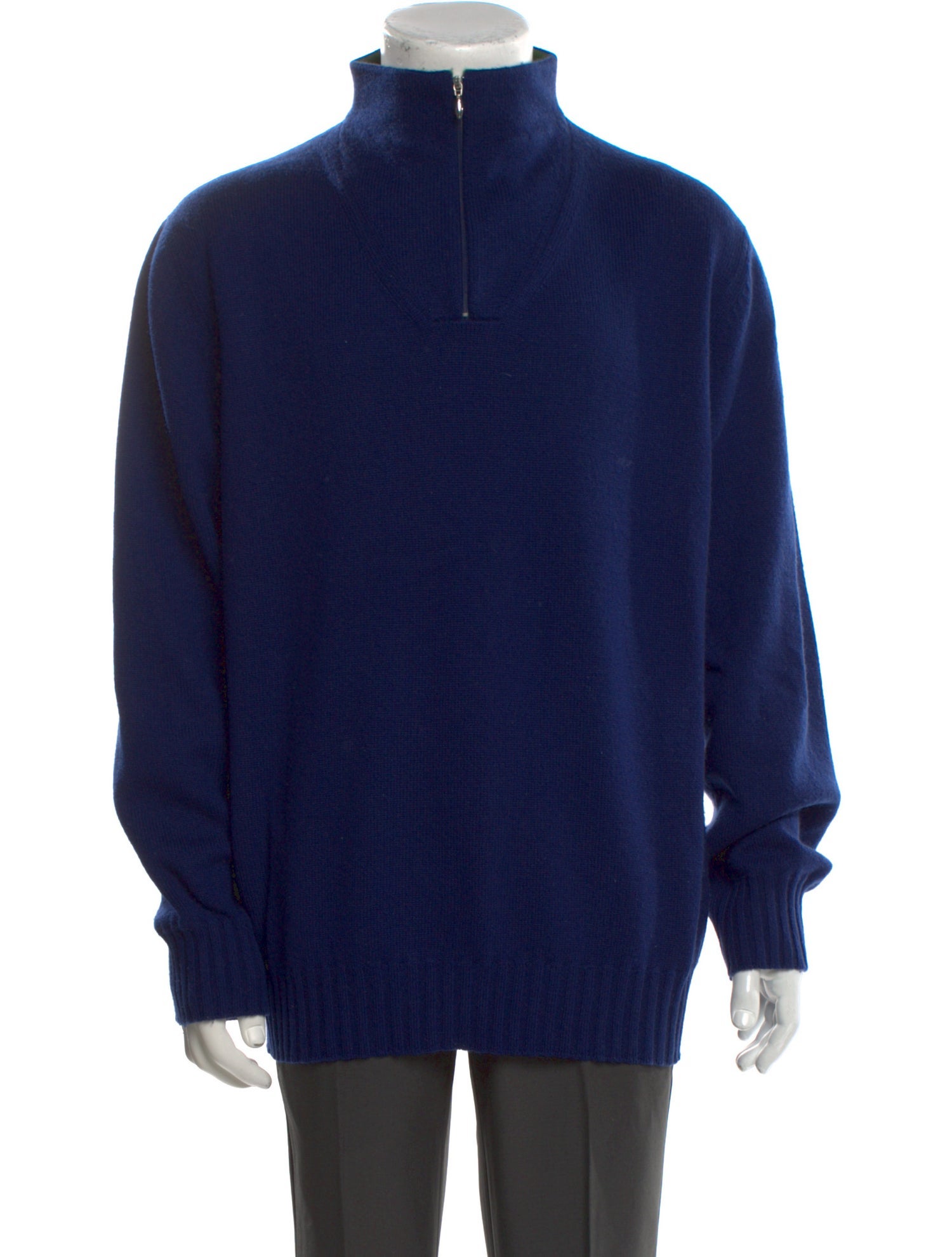 Paul Stuart Cashmere Mock Neck Polo Sweater