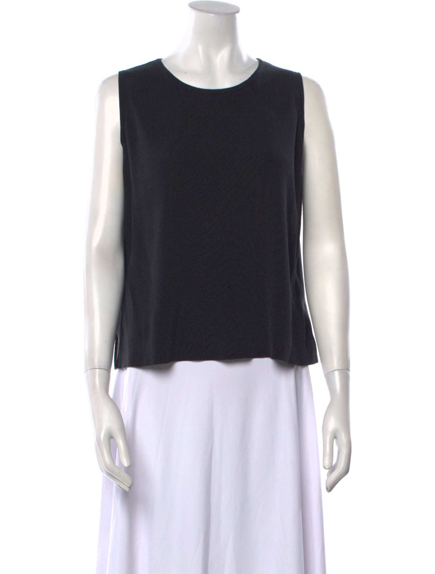 Paul Stuart Silk Crew Neck Top