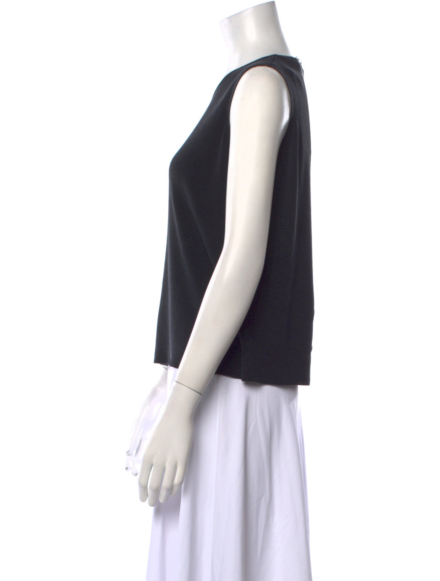 Paul Stuart Silk Crew Neck Top