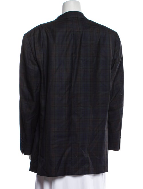 Paul Stuart Wool Plaid Print Blazer