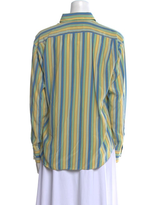 Paul Stuart Striped Long Sleeve Button-Up Top