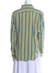 Paul Stuart Striped Long Sleeve Button-Up Top