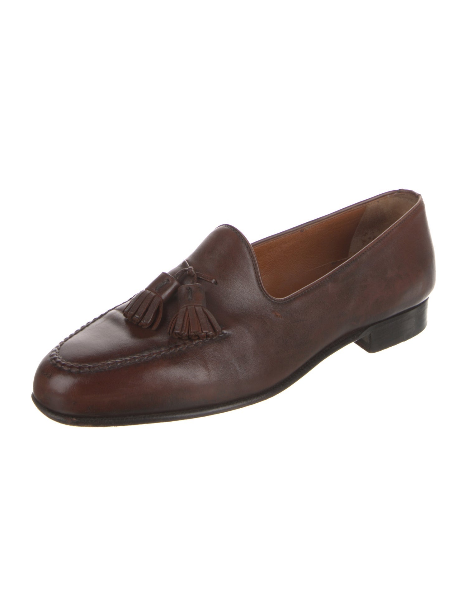 Paul Stuart Leather Tassel Accents Loafers