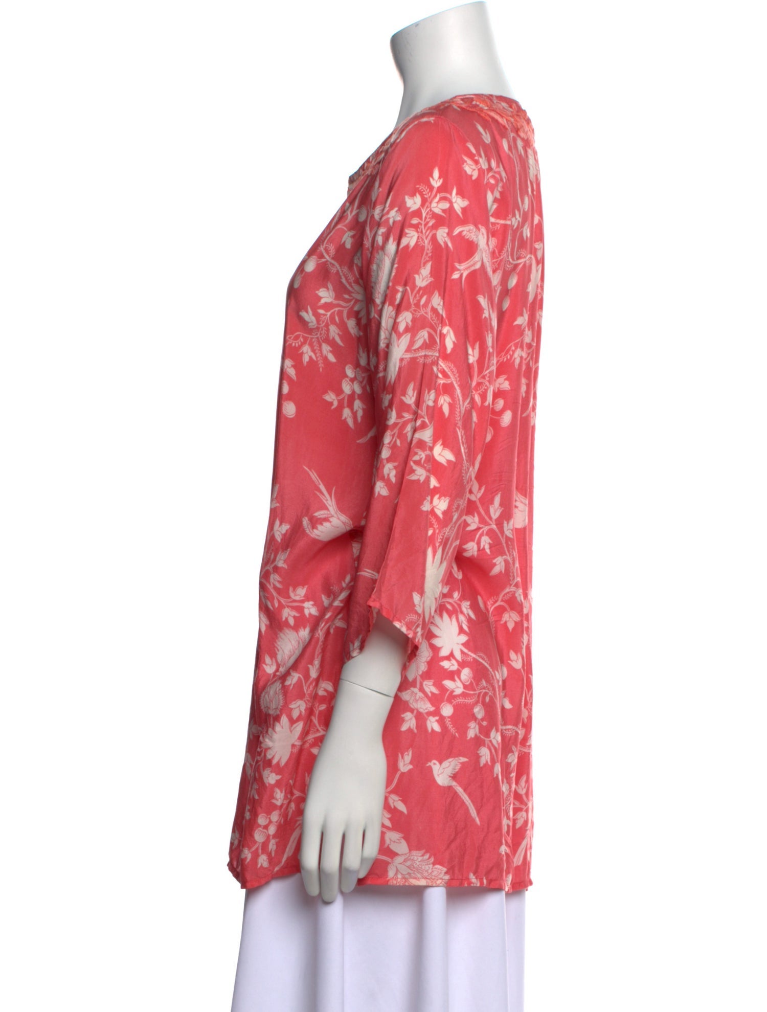 Paul Stuart Silk Floral Print Tunic