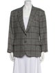 Paul Stuart Wool Plaid Print Blazer