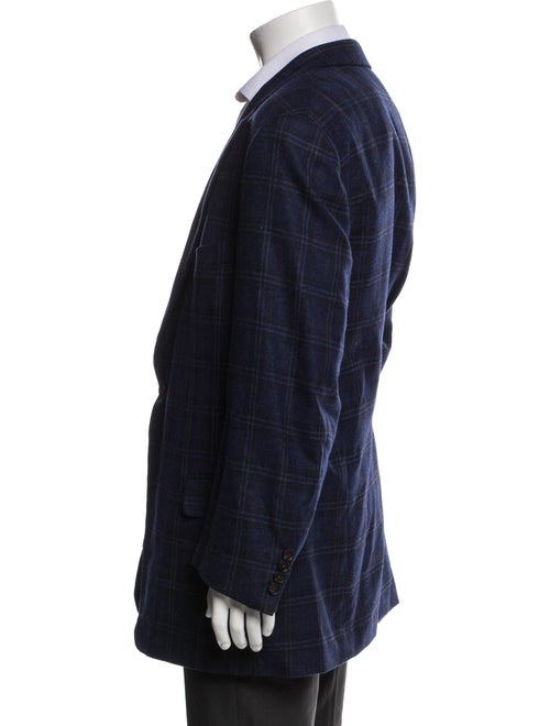 Paul Stuart Cashmere Plaid Print Blazer