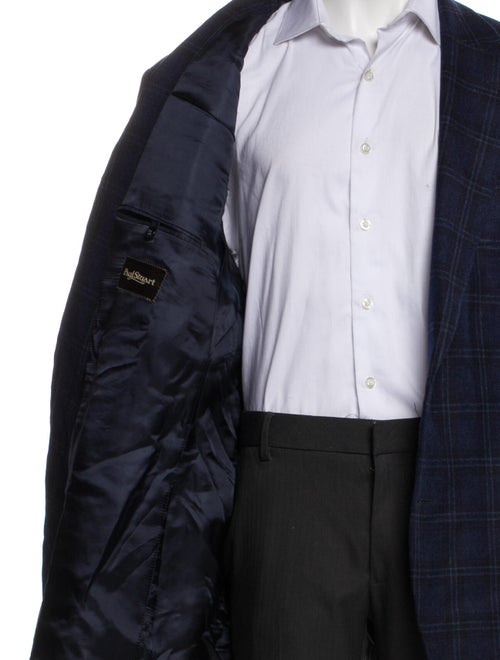 Paul Stuart Cashmere Plaid Print Blazer