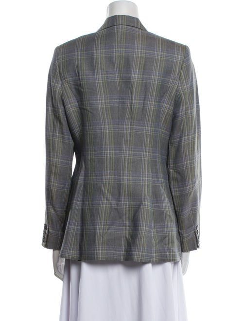 Paul Stuart Linen Plaid Print Blazer