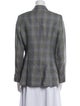 Paul Stuart Linen Plaid Print Blazer