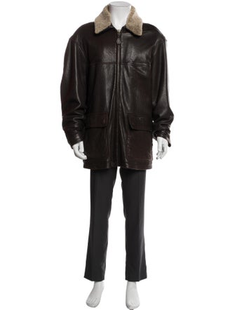 Paul Stuart Leather Parka