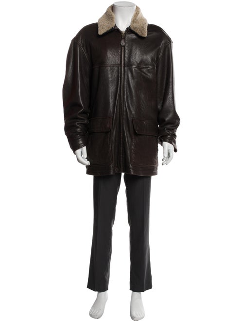 Paul Stuart Leather Parka