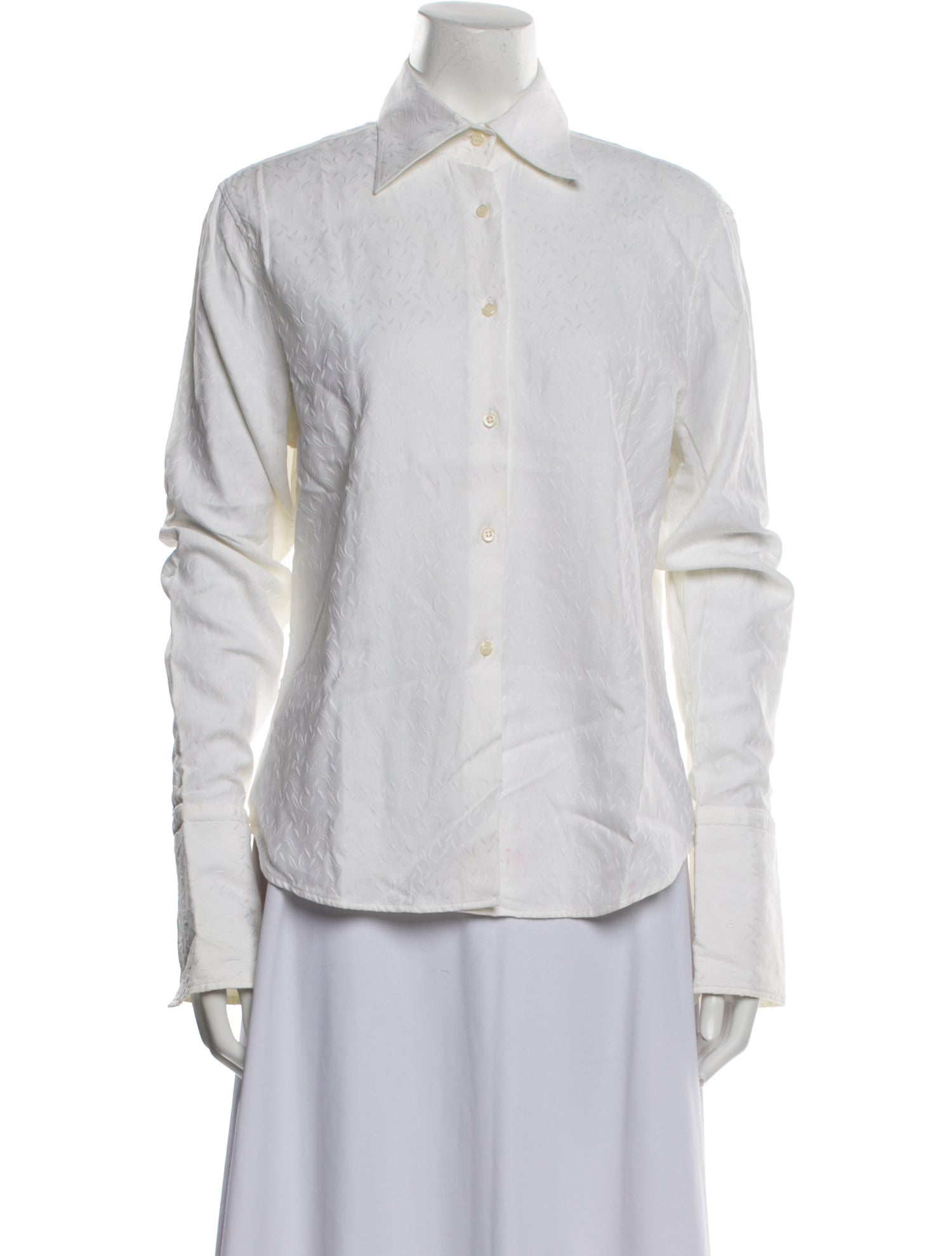 Paul Stuart Long Sleeve Button-Up Top